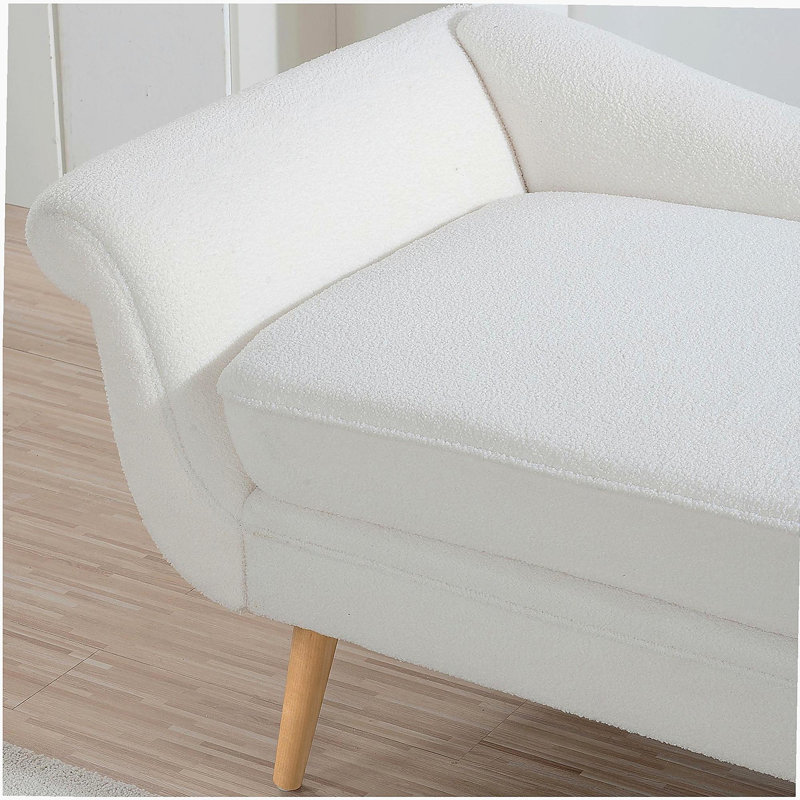 Chaise longue avec accoudoirs à volutes