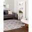 Tapis gris argenté à motif géométrique glam-86616064