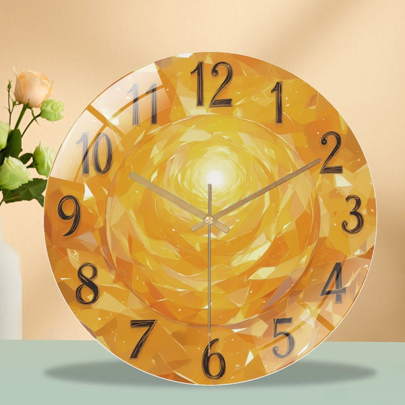 Horloge murale en verre 12 po