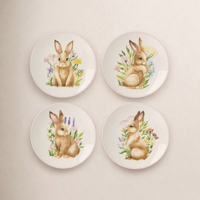 Bunny 8" Porcelain Appetizer Plate
