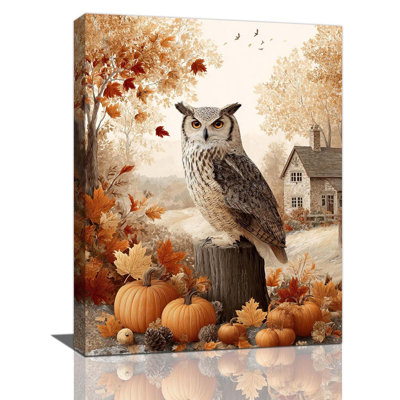 Autumn Pumpkin Leaves Wall Decor 30x40cm