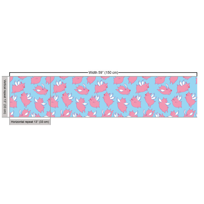 Chimaobi Cartoon Flying Piglets Wings Multi-Purpose Fabric