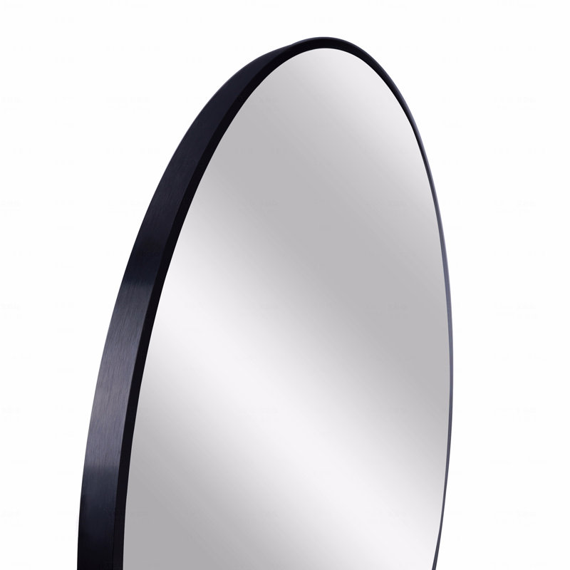 Miroir de salle de bain 24 po, 24 po x 24 po, Noir, Rond