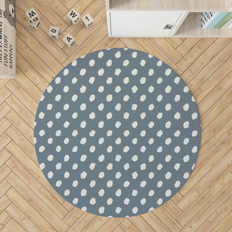 Tapis de jeu pour enfants Grunge Dot, Bleu
