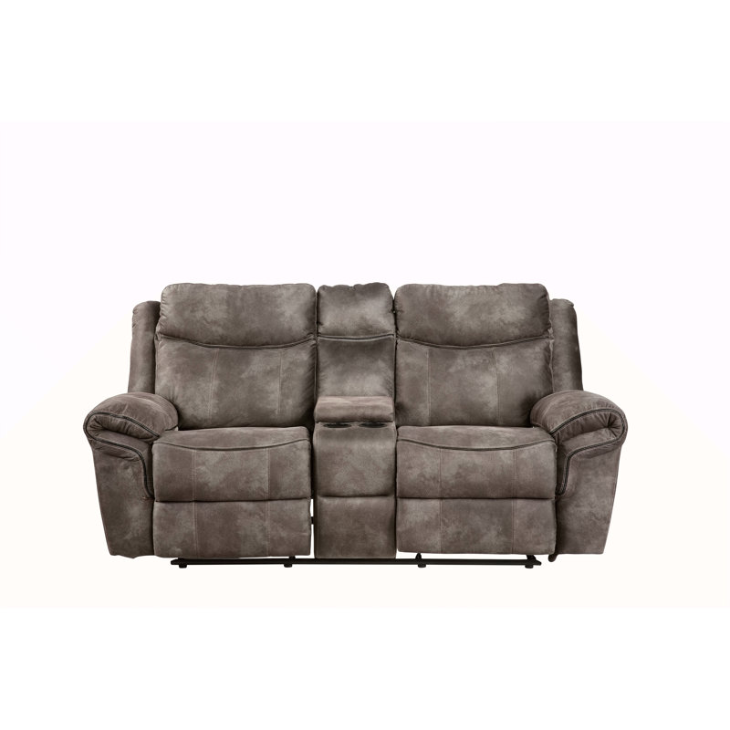 Nashville - Causeuse inclinable et coulissante à console - Gris