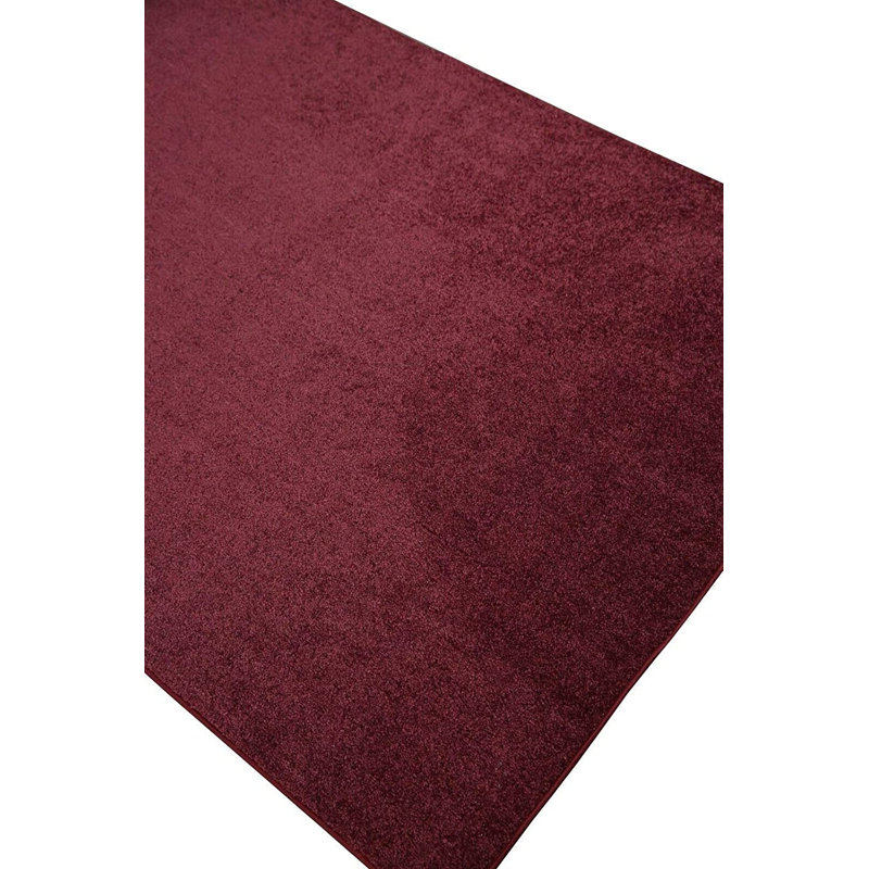 Modern Plush Pet and Kids Friendly Solid Color Area Rugs, Stain & Fade Resistance, Bedroom, Playroom and Kidsroom, Event, Wedding, Perfect for Living Room, Dining Room, Cranberry Rug
