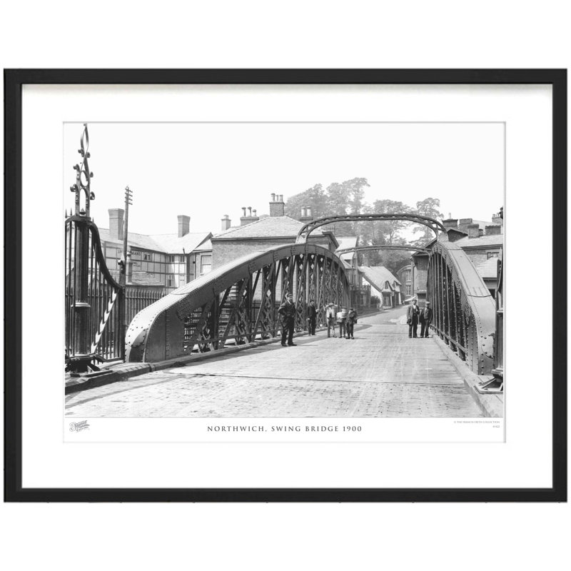 Northwich, Swing Bridge 1900 - Single Picture Frame Print, 45cm H x 60cm W x 2.3cm D