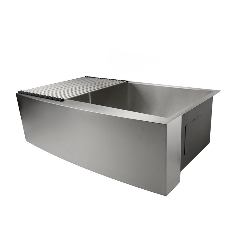33'' L Farmhouse / Apron Single Bowl Stainless Steel Kitchen Sink