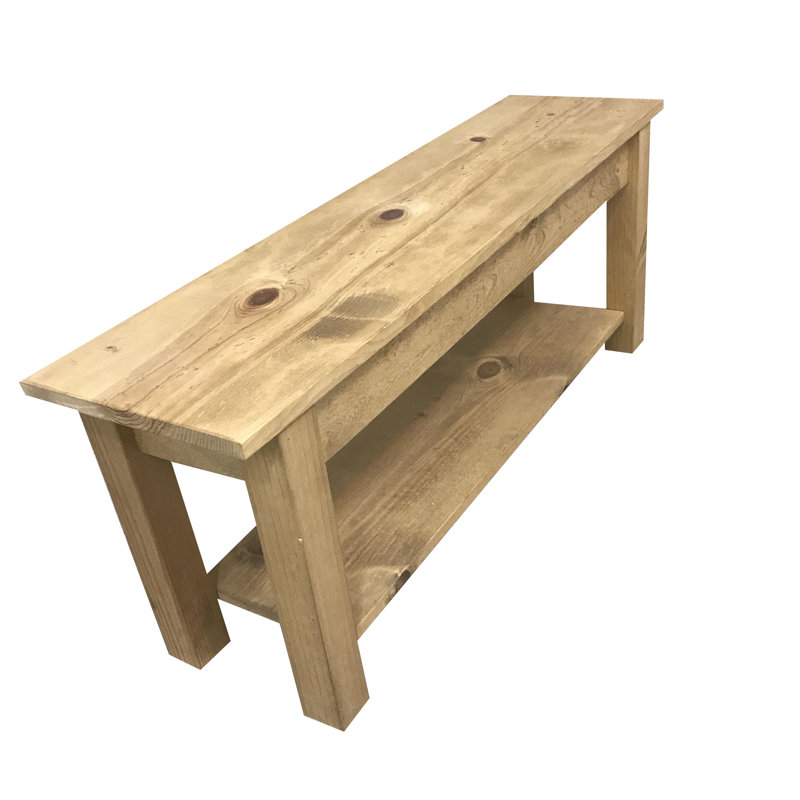 Della Solid Wood Storage Bench, 17" H x 30" W x 12" D