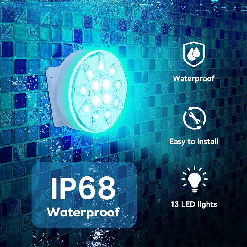 Pool Lights - 2 Pack, Rechargeable Submersible LED Pool Lights With Remote, IP68 Waterproof Pool Decor Light For Inground Pools, Above Ground Pools, Parties, Hot Tubs, Vase Bases