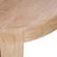 Table basse Milan, plateau rond 32 pouces, bois de manguier avec brun naturel sablé, base ouverte