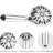 Dual Head Shower System - Stainless Steel Slide Bar, 7-Setting, Wall Mounted, Finish, Corrosion 7 Spray Patterns, 1.8 Gpm Flow, 1/2" Connection-127299631
