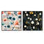 Isaure - Ensemble de 2 collages carrés botaniques abstraits-101855908-101855909