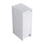 Armoire de rangement autoportante 12 po, portes à fermeture douce, blanc brillant-1430629378
