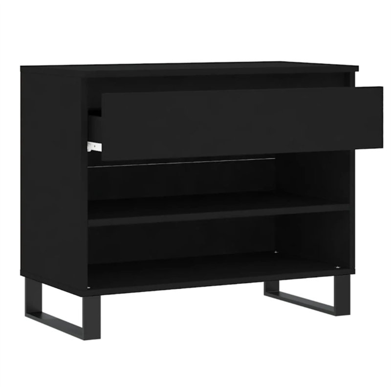 Bardha 4 Pair Shoe Storage Cabinet, Black