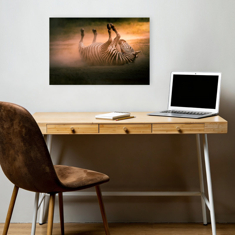 Art mural zébré contemporain, 12" H x 18" W