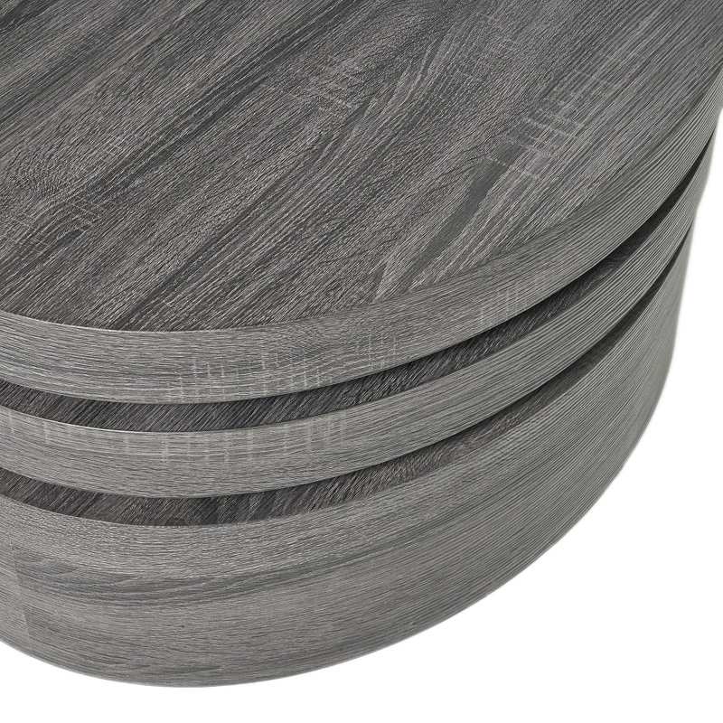 TABLE BASSE MODERNE ROTATIF - Noir mat