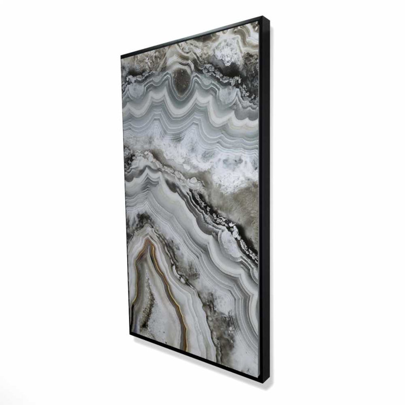 Géode abstraite - toile encadrée, salon, décoration intérieure, H 49,25 po x l 25,25 po
