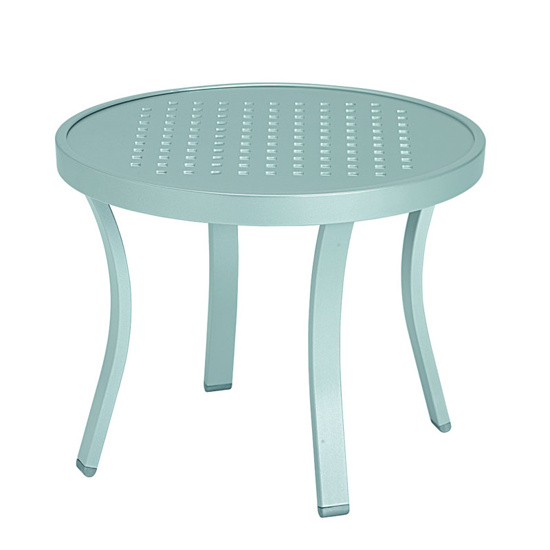 Boulevard Outdoor Round Side Table, Snow