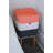 End Table With 3 Square Stacking Storage Bins, Natural Wool Legs