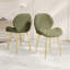 Ensemble de 2 chaises de salle à manger modernes et minimalistes en velours avec des pieds en métal robustes et un dossier confortable-1049150741