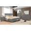 Mobilier de chambre à coucher style transitionnel à finition grise 1 pièce-1434821489