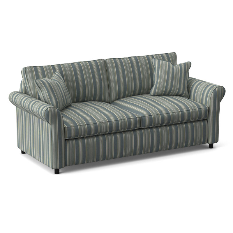 Northfield Sofa, Green and Blue Stripe; 0252-54