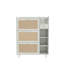 Range-chaussures autoportant avec 3 tablettes carrées, tiroirs rabattables, grande armoire de rangement blanche 1 tiroir, finition-516674618