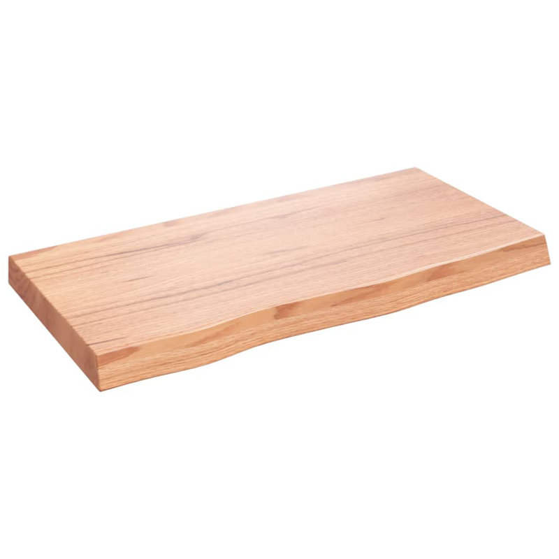 Aemelia 80cm Solid Wood Bathroom Vanity Top, Light Brown