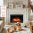 26 in. Recessed Electric Fireplace Inserts with Logs
