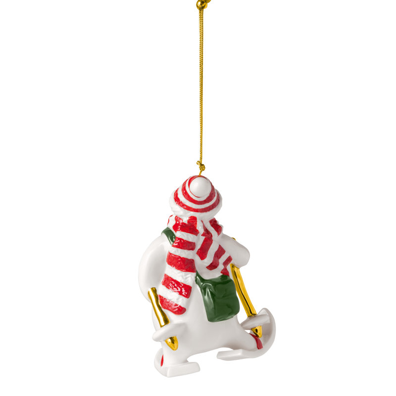 Villeroy & Boch - Christmas Classics Ornament Christmas Snowman 2026 Gold, Limited, Premium Porcelain Christmas Decoration