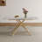 59-Inch Modern Rectangle Expandable Dining Table With Retractable Leaf, Sintered Stone Top & Carbon Steel X-Base, Sturdy 4-6 Person Table For Small Apartments, Kitchen, Dining Room-518531768