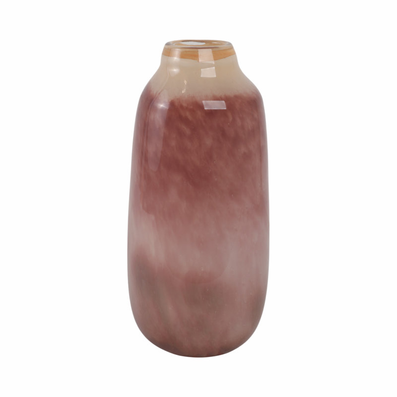 Kano Handmade Glass Table Vase, 15" H x 6" W x 6" D