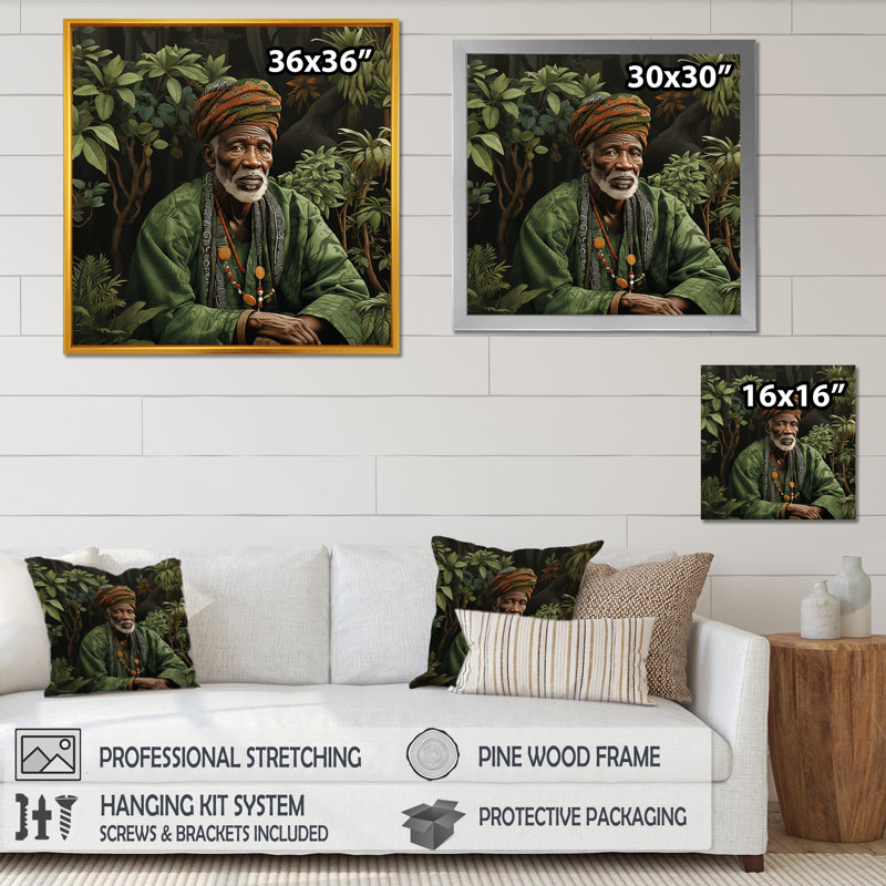 Art africain Kikuyu, art mural «Meercat», H 36 po x l 36 po x P 1,5 po, Cadre simple noir