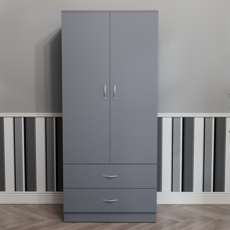 Maybery MDF & Particleboard Wardrobe, Grey