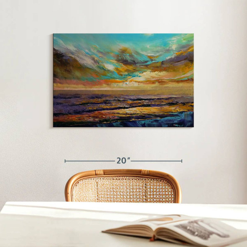 Coucher de soleil Avery Tahiti, H 16 po x l 24 po