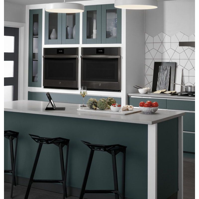 29.75" Self-Cleaning Convection Electric Single Wall Oven with Air Fry Capabilities, Black Stainless