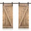 Porte de grange en bois massif lambrissé et métal-86646375-86646397