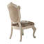 Chaise d'appoint capitonnée Caviness en or rose et blanc perle (ensemble de 2)