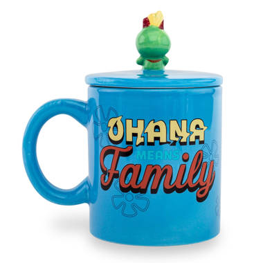 Silver Buffalo Disney Lilo & Stitch ohana Means Family Confetti Glass Mug