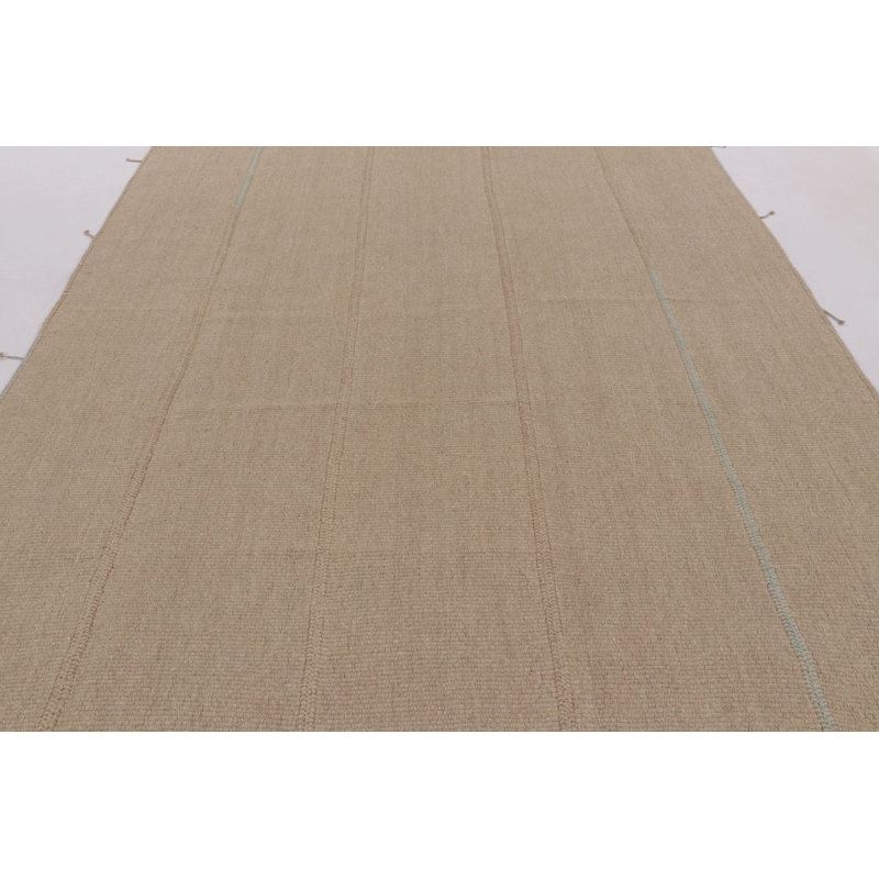 Rug & Kilim's Contemporary Kilim, Beige Textural Stripes