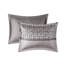 Édredon très grand lit - édredon gris / taupe à motif treillis 100%-116012061-116012063