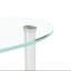 Table basse ovale transparente en verre, table moderne avec pieds en acier inoxydable, table à thé en verre à 3 couches pour le salon