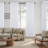 Linen Textured Farmhouse Semi Sheer Window Curtain,Back Tab Hooks Drapes,Pleated Heading Tape (Set of 2 With Hooks)-810861361-810861362