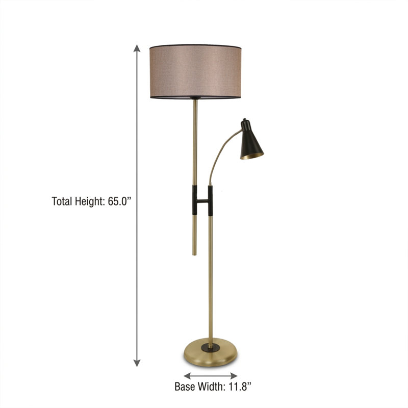 Lampe sur pied en osier Solana