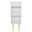 Meuble-lavabo blanc 21,6 po, armoire combinée, meuble de rangement pour salle de bain, lavabo simple en céramique, rangement à gauche-136448010