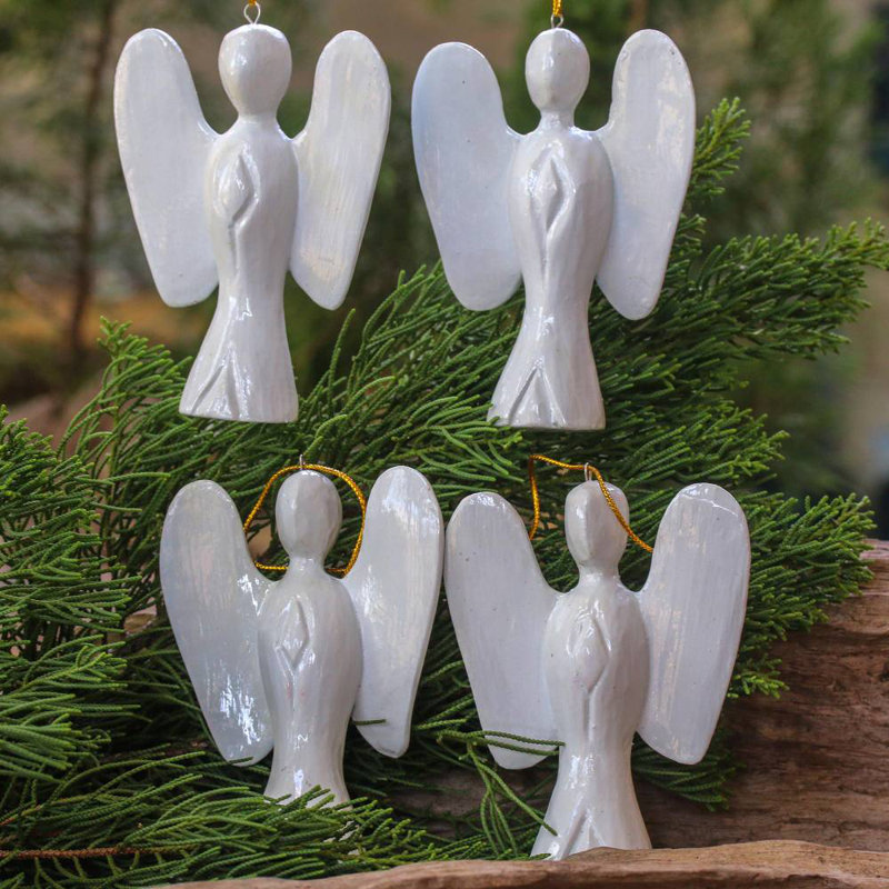 Silent Angels Wood Ornaments