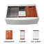 Évier de cuisine avec poste de travail - Acier inoxydable 33 x 22 x 10 po, nickel brossé, bosselé T304, acier de calibre 16 33 x 22 x 10 po, durabilité et fonctionnalité durables