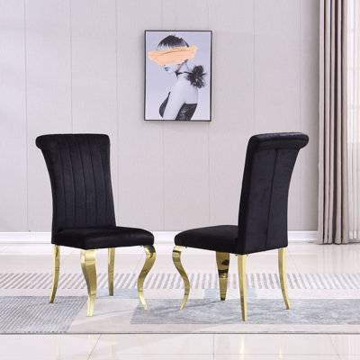 Chaises de salle à manger en similicuir, chaises d'appoint sans accoudoirs, chaise de salle à manger rembourrée, chaise de salle à manger, chaise de cuisine