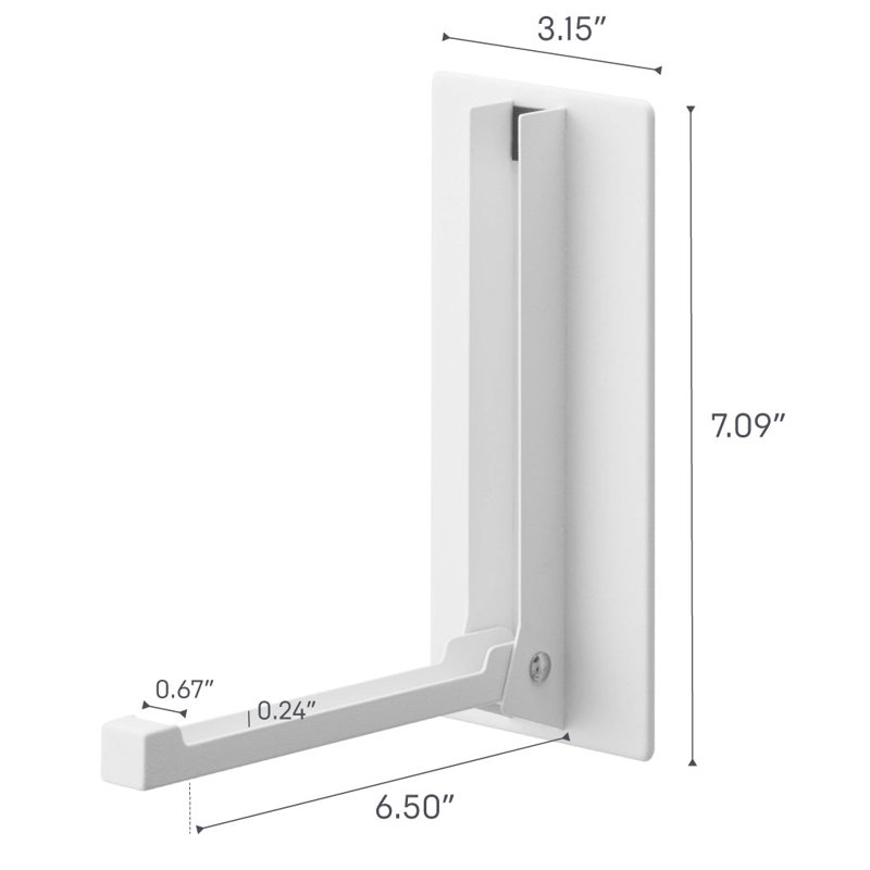 White Steel Magnetic Folding Wall Hook